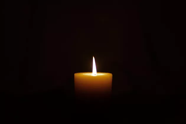 a burning candle.