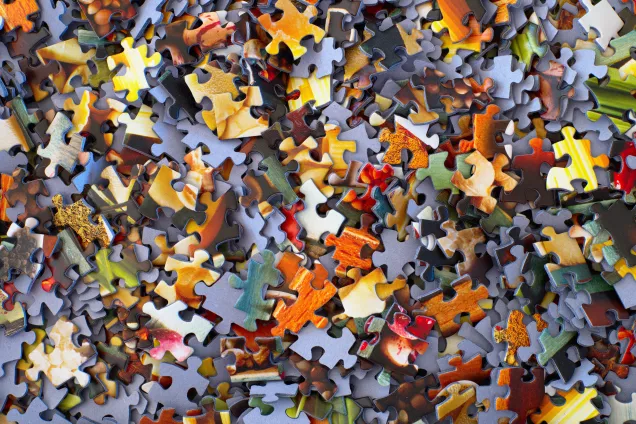 Photo of pieces of a puzzle