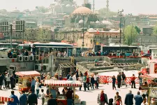 A market in Istanbul on a sunny day.