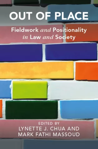 A book cover with the book title against a colourful brick wall.